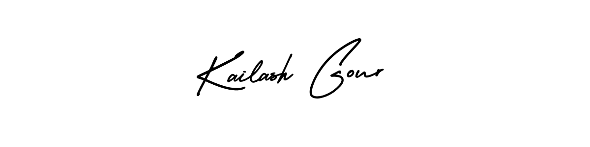 How to Draw Kailash Gour signature style? AmerikaSignatureDemo-Regular is a latest design signature styles for name Kailash Gour. Kailash Gour signature style 3 images and pictures png