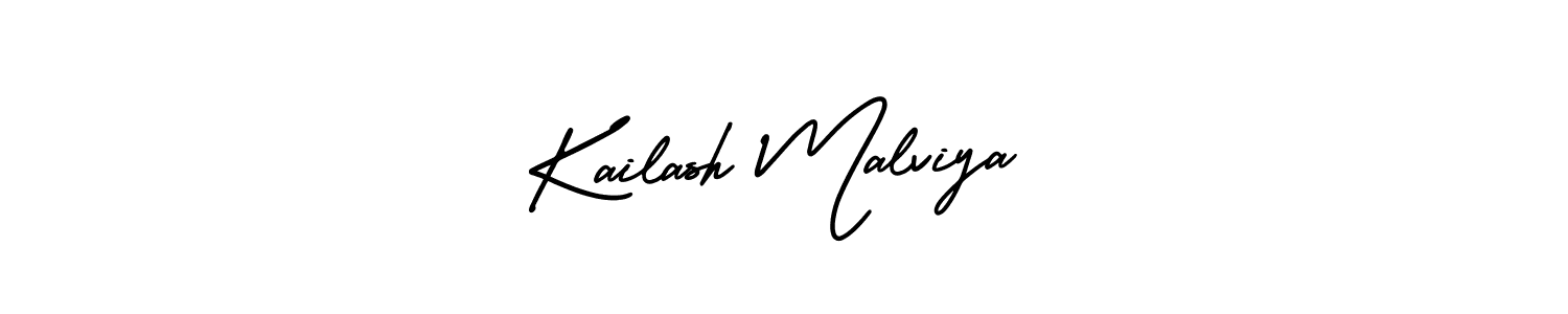 You should practise on your own different ways (AmerikaSignatureDemo-Regular) to write your name (Kailash Malviya) in signature. don't let someone else do it for you. Kailash Malviya signature style 3 images and pictures png