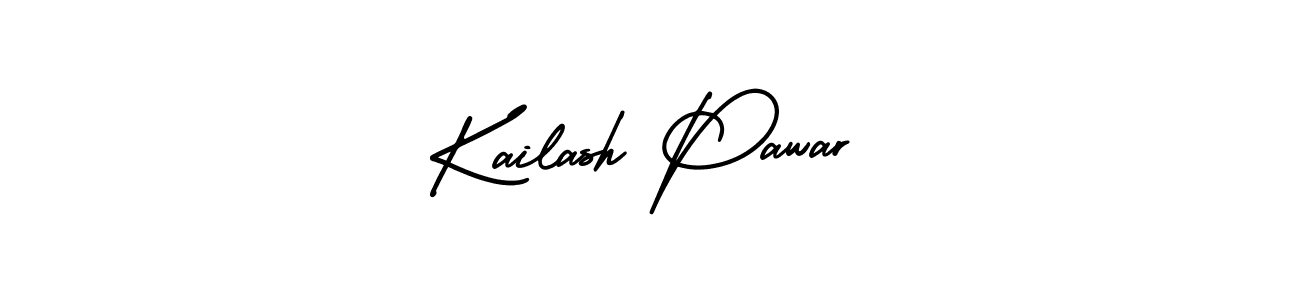 You should practise on your own different ways (AmerikaSignatureDemo-Regular) to write your name (Kailash Pawar) in signature. don't let someone else do it for you. Kailash Pawar signature style 3 images and pictures png