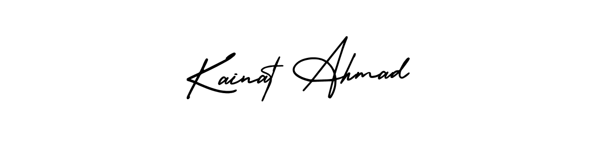 How to make Kainat Ahmad name signature. Use AmerikaSignatureDemo-Regular style for creating short signs online. This is the latest handwritten sign. Kainat Ahmad signature style 3 images and pictures png