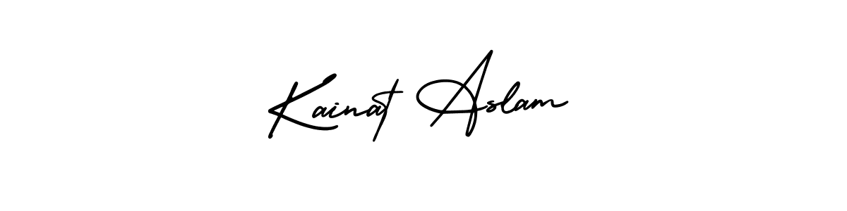 Kainat Aslam stylish signature style. Best Handwritten Sign (AmerikaSignatureDemo-Regular) for my name. Handwritten Signature Collection Ideas for my name Kainat Aslam. Kainat Aslam signature style 3 images and pictures png