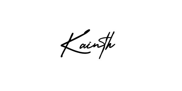 How to Draw Kainth signature style? AmerikaSignatureDemo-Regular is a latest design signature styles for name Kainth. Kainth signature style 3 images and pictures png