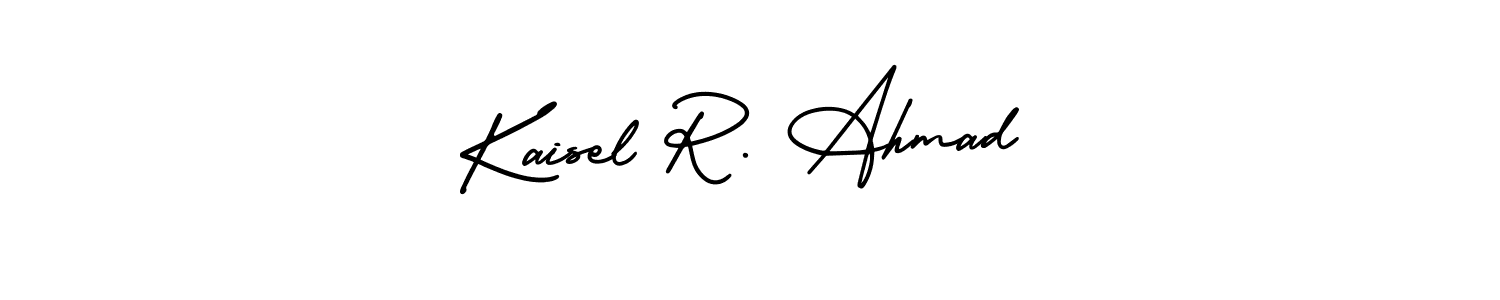 Kaisel R. Ahmad stylish signature style. Best Handwritten Sign (AmerikaSignatureDemo-Regular) for my name. Handwritten Signature Collection Ideas for my name Kaisel R. Ahmad. Kaisel R. Ahmad signature style 3 images and pictures png