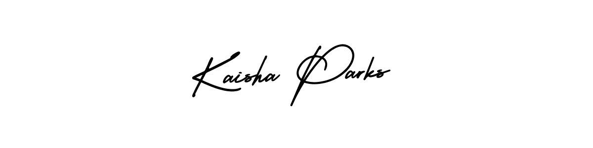 The best way (AmerikaSignatureDemo-Regular) to make a short signature is to pick only two or three words in your name. The name Kaisha Parks include a total of six letters. For converting this name. Kaisha Parks signature style 3 images and pictures png