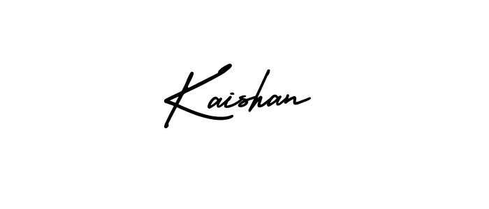 The best way (AmerikaSignatureDemo-Regular) to make a short signature is to pick only two or three words in your name. The name Kaishan include a total of six letters. For converting this name. Kaishan signature style 3 images and pictures png