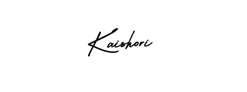 You should practise on your own different ways (AmerikaSignatureDemo-Regular) to write your name (Kaishori) in signature. don't let someone else do it for you. Kaishori signature style 3 images and pictures png