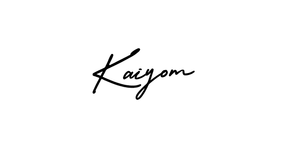 How to make Kaiyom name signature. Use AmerikaSignatureDemo-Regular style for creating short signs online. This is the latest handwritten sign. Kaiyom signature style 3 images and pictures png