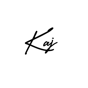 How to make Kaj signature? AmerikaSignatureDemo-Regular is a professional autograph style. Create handwritten signature for Kaj name. Kaj signature style 3 images and pictures png