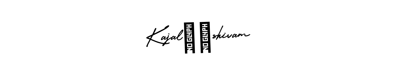 The best way (AmerikaSignatureDemo-Regular) to make a short signature is to pick only two or three words in your name. The name Kajal❤️shivam include a total of six letters. For converting this name. Kajal❤️shivam signature style 3 images and pictures png