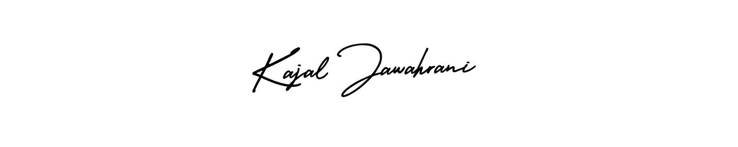 The best way (AmerikaSignatureDemo-Regular) to make a short signature is to pick only two or three words in your name. The name Kajal Jawahrani include a total of six letters. For converting this name. Kajal Jawahrani signature style 3 images and pictures png