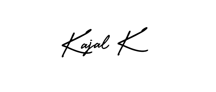 The best way (AmerikaSignatureDemo-Regular) to make a short signature is to pick only two or three words in your name. The name Kajal K include a total of six letters. For converting this name. Kajal K signature style 3 images and pictures png