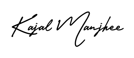 A stylish, flowing autograph style designed for name Kajal Manjhee using AmerikaSignatureDemo-Regular typography. Perfect for digital creative projects. Kajal Manjhee signature style 3 images and pictures png