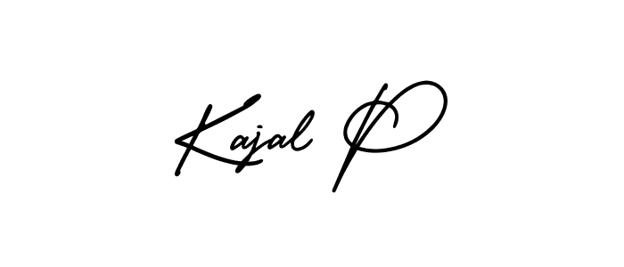 Make a beautiful signature design for name Kajal P. Use this online signature maker to create a handwritten signature for free. Kajal P signature style 3 images and pictures png