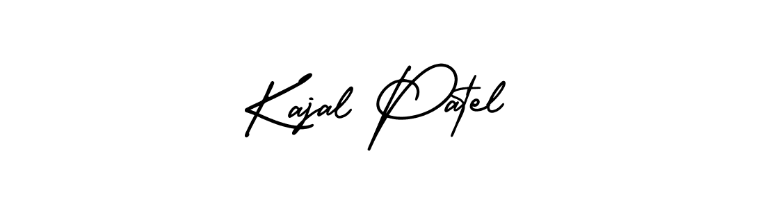 You should practise on your own different ways (AmerikaSignatureDemo-Regular) to write your name (Kajal Patel) in signature. don't let someone else do it for you. Kajal Patel signature style 3 images and pictures png