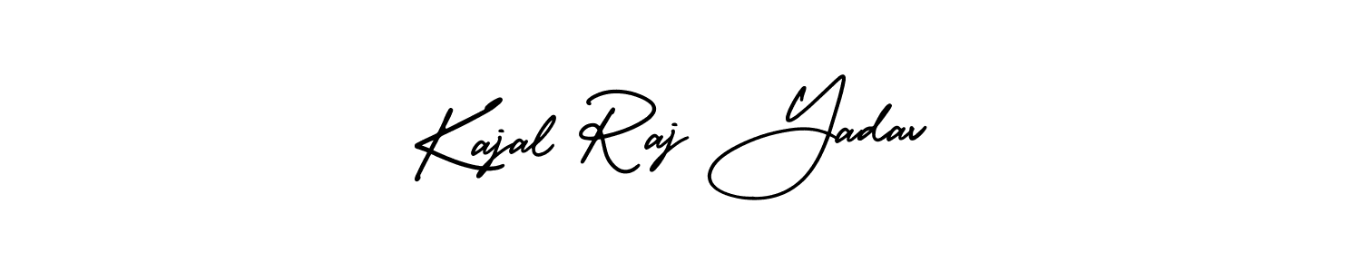 This is the best signature style for the Kajal Raj Yadav name. Also you like these signature font (AmerikaSignatureDemo-Regular). Mix name signature. Kajal Raj Yadav signature style 3 images and pictures png