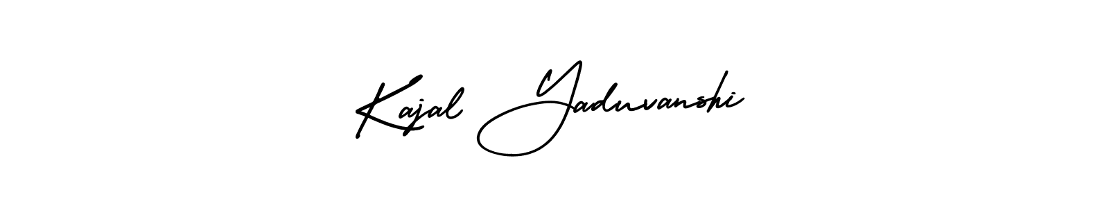 This is the best signature style for the Kajal Yaduvanshi name. Also you like these signature font (AmerikaSignatureDemo-Regular). Mix name signature. Kajal Yaduvanshi signature style 3 images and pictures png