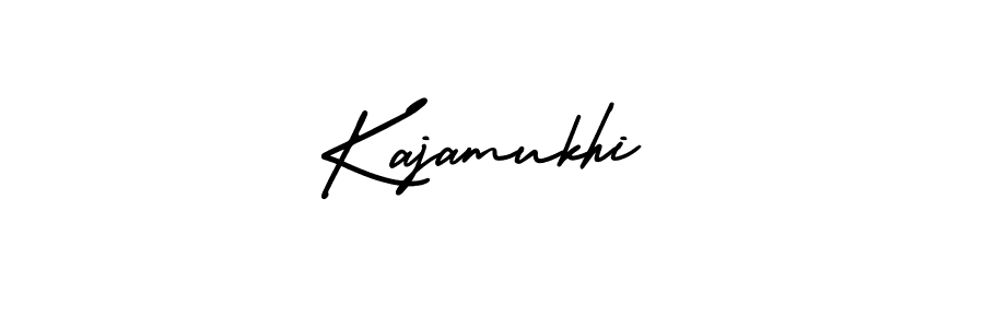 It looks lik you need a new signature style for name Kajamukhi. Design unique handwritten (AmerikaSignatureDemo-Regular) signature with our free signature maker in just a few clicks. Kajamukhi signature style 3 images and pictures png