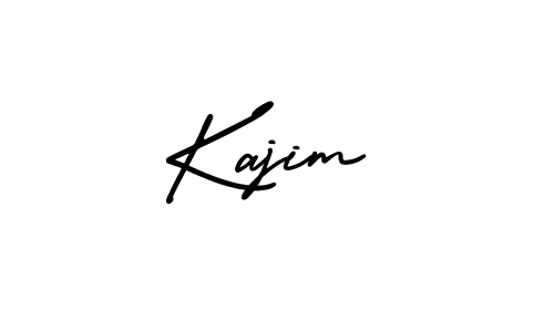 How to make Kajim name signature. Use AmerikaSignatureDemo-Regular style for creating short signs online. This is the latest handwritten sign. Kajim signature style 3 images and pictures png