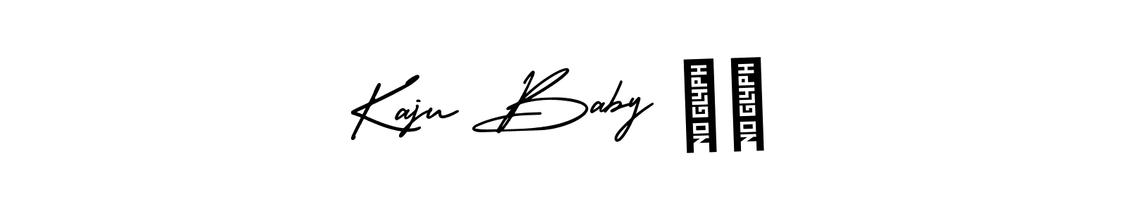 You should practise on your own different ways (AmerikaSignatureDemo-Regular) to write your name (Kaju Baby ❤️) in signature. don't let someone else do it for you. Kaju Baby ❤️ signature style 3 images and pictures png