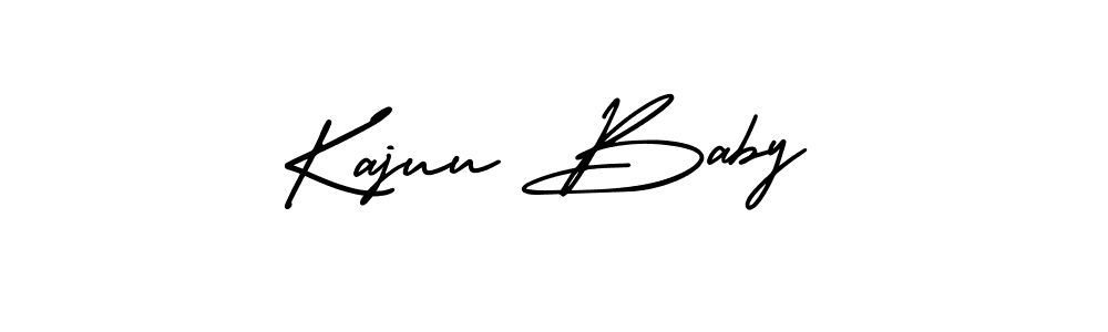 You should practise on your own different ways (AmerikaSignatureDemo-Regular) to write your name (Kajuu Baby) in signature. don't let someone else do it for you. Kajuu Baby signature style 3 images and pictures png