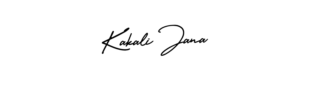 This is the best signature style for the Kakali Jana name. Also you like these signature font (AmerikaSignatureDemo-Regular). Mix name signature. Kakali Jana signature style 3 images and pictures png