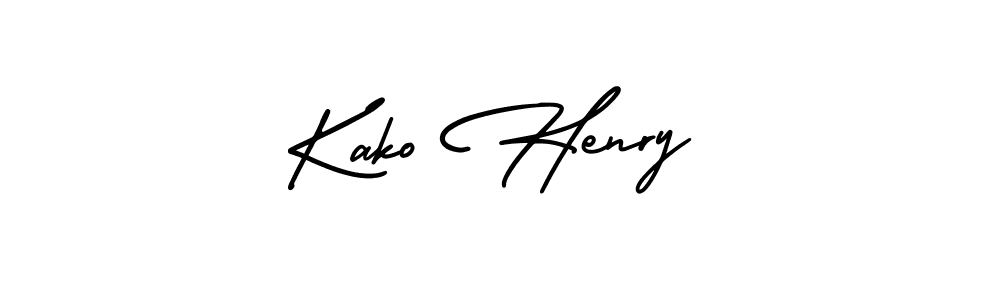 Design your own signature with our free online signature maker. With this signature software, you can create a handwritten (AmerikaSignatureDemo-Regular) signature for name Kako Henry. Kako Henry signature style 3 images and pictures png