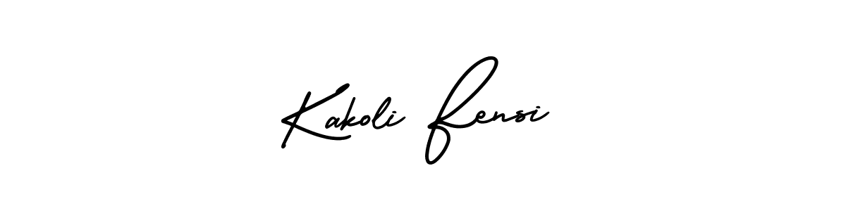 Make a beautiful signature design for name Kakoli Fensi. With this signature (AmerikaSignatureDemo-Regular) style, you can create a handwritten signature for free. Kakoli Fensi signature style 3 images and pictures png