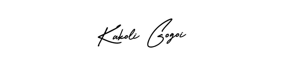 AmerikaSignatureDemo-Regular is a professional signature style that is perfect for those who want to add a touch of class to their signature. It is also a great choice for those who want to make their signature more unique. Get Kakoli Gogoi name to fancy signature for free. Kakoli Gogoi signature style 3 images and pictures png