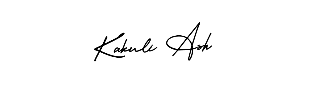 How to make Kakuli Ash name signature. Use AmerikaSignatureDemo-Regular style for creating short signs online. This is the latest handwritten sign. Kakuli Ash signature style 3 images and pictures png