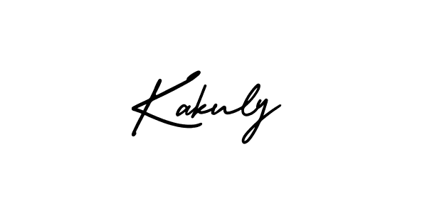 How to make Kakuly name signature. Use AmerikaSignatureDemo-Regular style for creating short signs online. This is the latest handwritten sign. Kakuly signature style 3 images and pictures png