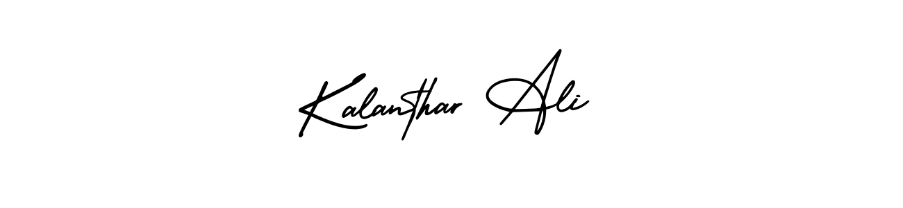 The best way (AmerikaSignatureDemo-Regular) to make a short signature is to pick only two or three words in your name. The name Kalanthar Ali include a total of six letters. For converting this name. Kalanthar Ali signature style 3 images and pictures png