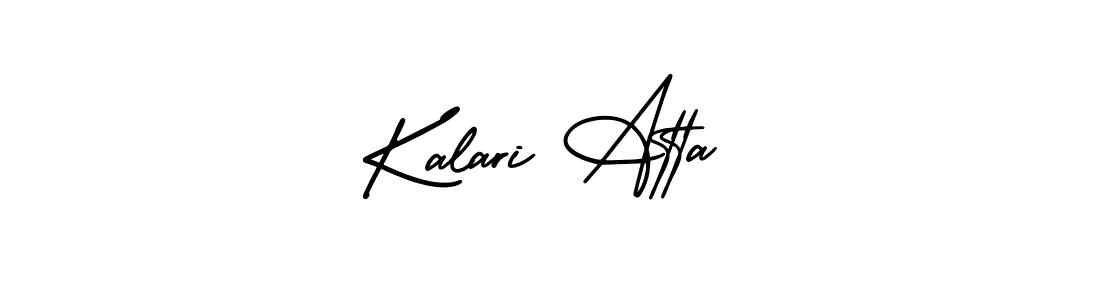 This is the best signature style for the Kalari Atta name. Also you like these signature font (AmerikaSignatureDemo-Regular). Mix name signature. Kalari Atta signature style 3 images and pictures png