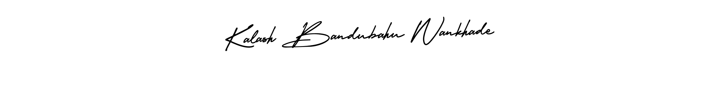 Kalash Bandubahu Wankhade stylish signature style. Best Handwritten Sign (AmerikaSignatureDemo-Regular) for my name. Handwritten Signature Collection Ideas for my name Kalash Bandubahu Wankhade. Kalash Bandubahu Wankhade signature style 3 images and pictures png