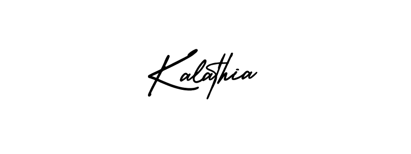 How to make Kalathia name signature. Use AmerikaSignatureDemo-Regular style for creating short signs online. This is the latest handwritten sign. Kalathia signature style 3 images and pictures png