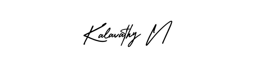 How to make Kalavathy N signature? AmerikaSignatureDemo-Regular is a professional autograph style. Create handwritten signature for Kalavathy N name. Kalavathy N signature style 3 images and pictures png
