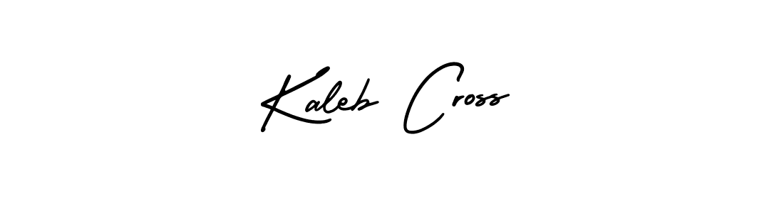 You should practise on your own different ways (AmerikaSignatureDemo-Regular) to write your name (Kaleb Cross) in signature. don't let someone else do it for you. Kaleb Cross signature style 3 images and pictures png