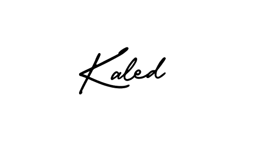 Also we have Kaled name is the best signature style. Create professional handwritten signature collection using AmerikaSignatureDemo-Regular autograph style. Kaled signature style 3 images and pictures png