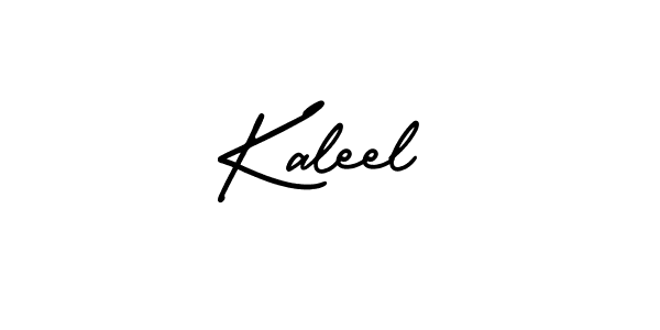 Create a beautiful signature design for name Kaleel. With this signature (AmerikaSignatureDemo-Regular) fonts, you can make a handwritten signature for free. Kaleel signature style 3 images and pictures png