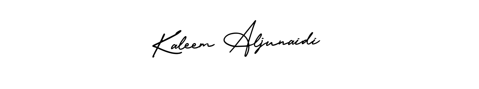 It looks lik you need a new signature style for name Kaleem Aljunaidi. Design unique handwritten (AmerikaSignatureDemo-Regular) signature with our free signature maker in just a few clicks. Kaleem Aljunaidi signature style 3 images and pictures png