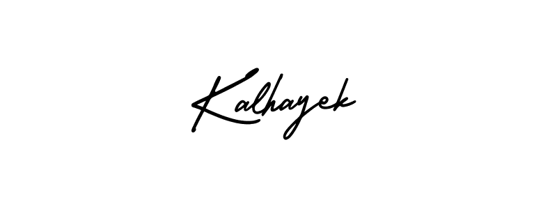 Kalhayek stylish signature style. Best Handwritten Sign (AmerikaSignatureDemo-Regular) for my name. Handwritten Signature Collection Ideas for my name Kalhayek. Kalhayek signature style 3 images and pictures png