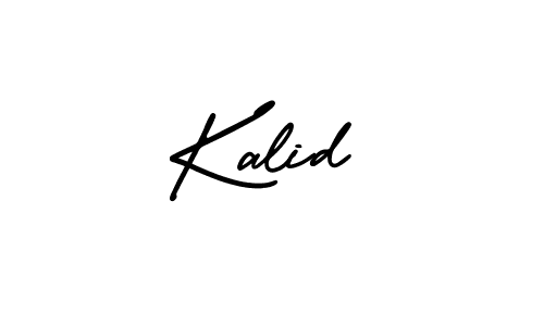 Make a beautiful signature design for name Kalid. With this signature (AmerikaSignatureDemo-Regular) style, you can create a handwritten signature for free. Kalid signature style 3 images and pictures png