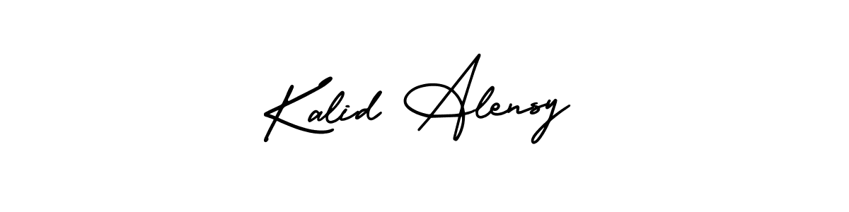 Design your own signature with our free online signature maker. With this signature software, you can create a handwritten (AmerikaSignatureDemo-Regular) signature for name Kalid Alensy. Kalid Alensy signature style 3 images and pictures png