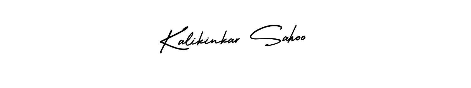 The best way (AmerikaSignatureDemo-Regular) to make a short signature is to pick only two or three words in your name. The name Kalikinkar Sahoo include a total of six letters. For converting this name. Kalikinkar Sahoo signature style 3 images and pictures png