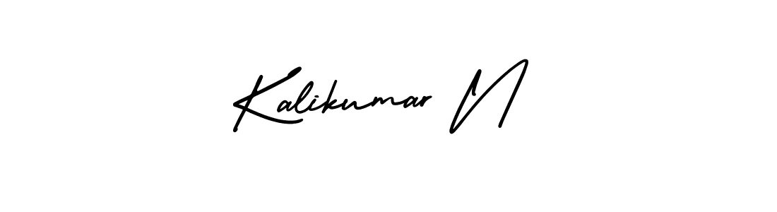 AmerikaSignatureDemo-Regular is a professional signature style that is perfect for those who want to add a touch of class to their signature. It is also a great choice for those who want to make their signature more unique. Get Kalikumar N name to fancy signature for free. Kalikumar N signature style 3 images and pictures png