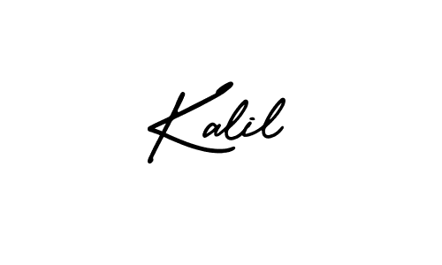 Use a signature maker to create a handwritten signature online. With this signature software, you can design (AmerikaSignatureDemo-Regular) your own signature for name Kalil. Kalil signature style 3 images and pictures png