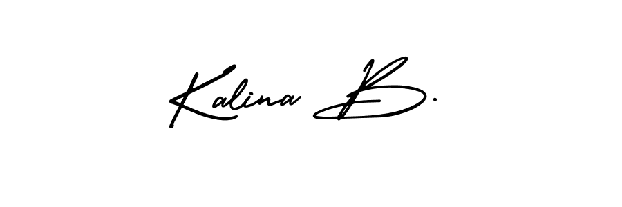 Make a beautiful signature design for name Kalina B.. With this signature (AmerikaSignatureDemo-Regular) style, you can create a handwritten signature for free. Kalina B. signature style 3 images and pictures png