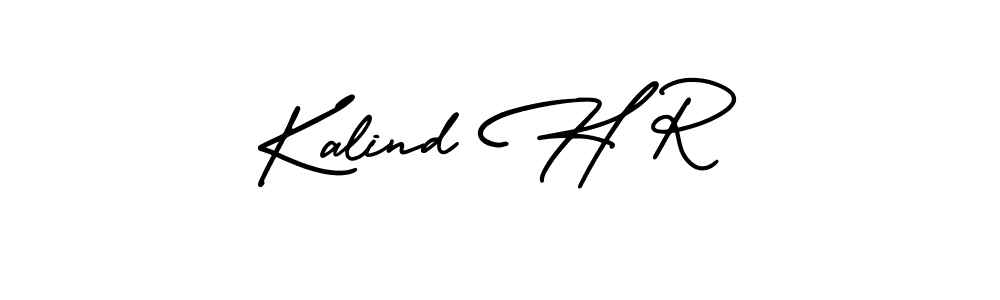 Create a beautiful signature design for name Kalind H R. With this signature (AmerikaSignatureDemo-Regular) fonts, you can make a handwritten signature for free. Kalind H R signature style 3 images and pictures png