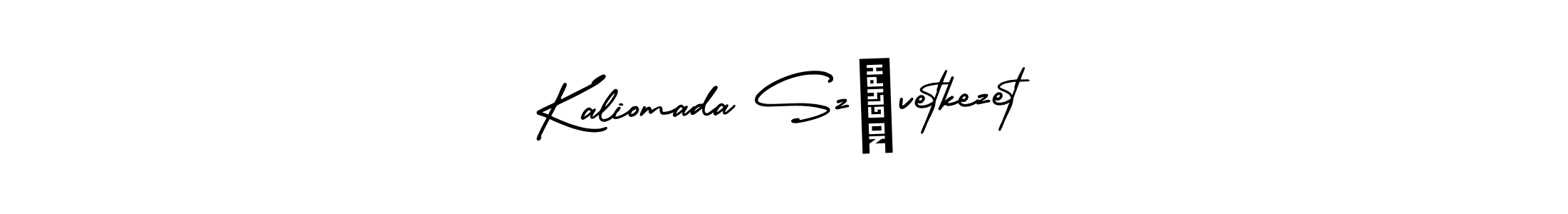 Make a beautiful signature design for name Kaliomada Szövetkezet. With this signature (AmerikaSignatureDemo-Regular) style, you can create a handwritten signature for free. Kaliomada Szövetkezet signature style 3 images and pictures png