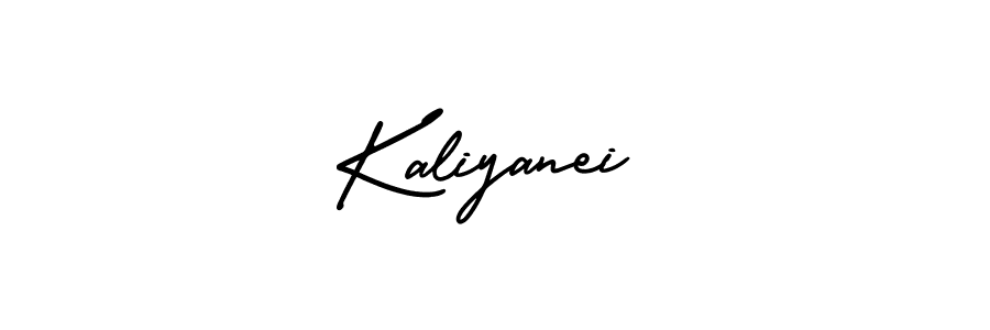 How to make Kaliyanei name signature. Use AmerikaSignatureDemo-Regular style for creating short signs online. This is the latest handwritten sign. Kaliyanei signature style 3 images and pictures png