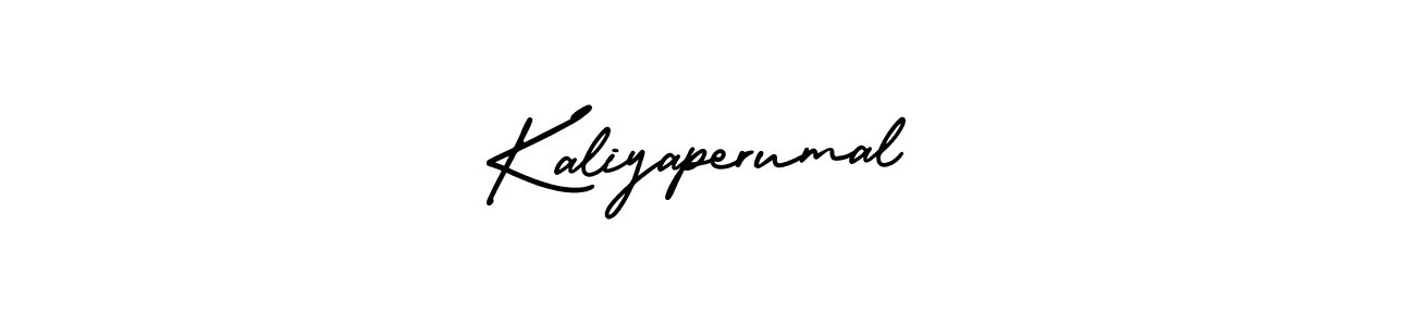 How to make Kaliyaperumal name signature. Use AmerikaSignatureDemo-Regular style for creating short signs online. This is the latest handwritten sign. Kaliyaperumal signature style 3 images and pictures png